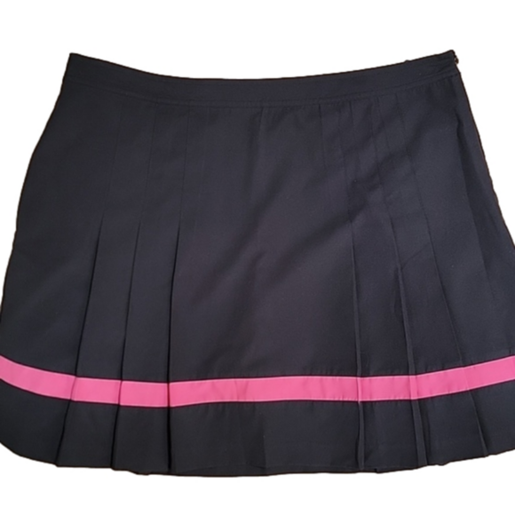 Izod Pants - Izod XFG Cool FX Black Pink Stripe Pleated Athletic Skort Size12 EUC